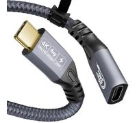Paaruter USB Extension Cable 4K Cable Type-C Male to Female Extension Ultra HD 20Gbps 240W Data Quick HD Transmission Line 0.25m