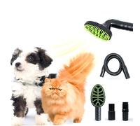 Paaruter Vacuum Attachment Dog Grooming Kit with Shedding Brush and Extension Hose for All Round Vacuum Cleaners