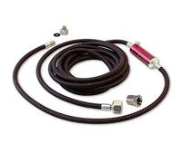 Paasche Airbrush A-1/8-10MT-AD A-1/8-10-10 Moisture Trap & 1/8" BSP Adapter, Red & Black, 10' Braided Air Hose