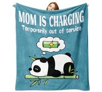 Paayna Gift for Mom from Daughter Son Panda Flannel Throw Blanket, for Mama, Birthday Ideas, Mom is Charging Present for Women, Soft Bedding Sofa Blankets 50 x 60 in