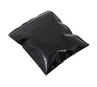 PABCK 100 Pieces Black Reclosable Zip Bags 5.1mil Thickness Poly Plastic Packaging Resealable Zipper Lock Closure Bag for Storage (3.9x5.9 inch)