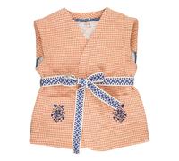 Pablo Carreaux Coton Bio Sleeveless Embroidered Jacket Apricot 3/4 years