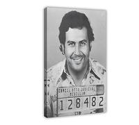 Pablo Escobar 1977 Mugshot Canvas Poster Wall Art Decor Print Picture Paintings for Living Room Bedroom Decoration Frame-style 08x12inch(20x30cm)