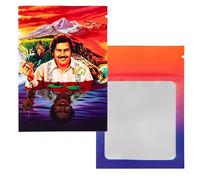 Pablo Escobar Design Resealable Smell Proof Aluminium Foil, Candy & Cookie Bags, Storage Ziplock Sandwich Bags, 2.75x3.93in