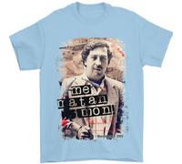 Pablo Escobar Me Matan Limon Mens T-Shirt 100% Cotton Light Blue L