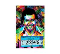 Pablo Escobar Narco Gangster Mob Mafia Pop Art Poster And Canvas Living Room Bedroom Bathroom Home Decor Hangable Canvas Poster Bedroom Decor Landscape Office Room Decor Gift 20x30inch(50x75cm)