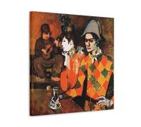 Pablo Picasso Artistic Work (At The Lapin Agile) Poster Versatile Canvas Print Wall Art Paintings Home Decor for Living Room Bedroom 28x28inch(70x70cm)