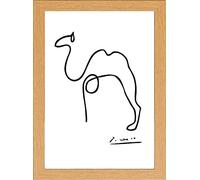 Pablo Picasso Camel Line Drawing Print in Glass Fronted 10" x 13.5" Frame