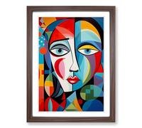 Pablo Picasso Colour Field Framed Print | A2 Walnut Framed Wall Art | Ready to Hang | Modern Historical Picture | Living Room Bedroom Lounge Office