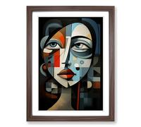 Pablo Picasso Digital Framed Print | A2 Walnut Framed Wall Art | Ready to Hang | Modern Historical Picture | Living Room Bedroom Lounge Office
