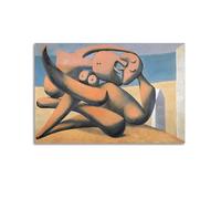 Pablo Picasso Famous Paint (Figures at The Seaside) Print Poster Poster Wall Art Aesthetic Cover Poster Design Painting for Living Room Bed Room 20x30inch(50x75cm) Unframe-style