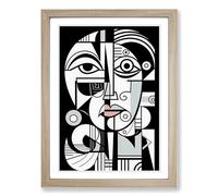 Pablo Picasso Line Framed Print | A2 Oak Framed Wall Art | Ready to Hang | Modern Historical Picture | Living Room Bedroom Lounge Office