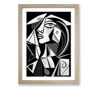 Pablo Picasso Line No.2 Framed Print | A2 Oak Framed Wall Art | Ready to Hang | Modern Historical Picture | Living Room Bedroom Lounge Office