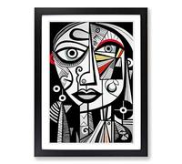 Pablo Picasso Line No.3 Framed Print | A2 Black Framed Wall Art | Ready to Hang | Modern Historical Picture | Living Room Bedroom Lounge Office