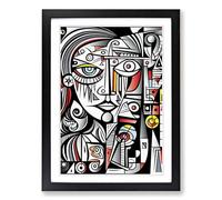 Pablo Picasso Line No.4 Framed Print | A2 Black Framed Wall Art | Ready to Hang | Modern Historical Picture | Living Room Bedroom Lounge Office