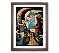 Pablo Picasso Modern Framed Print | A2 Walnut Framed Wall Art | Ready to Hang | Modern Historical Picture | Living Room Bedroom Lounge Office