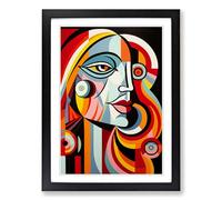 Pablo Picasso Op Framed Print | A2 Black Framed Wall Art | Ready to Hang | Modern Historical Picture | Living Room Bedroom Lounge Office