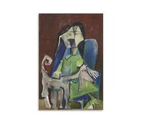 Pablo Picasso Wall Art -A Woman With A Dog Poster Cool Artworks Painting Wall Art Canvas Prints Hanging Picture Posters 16x24inch(40x60cm)