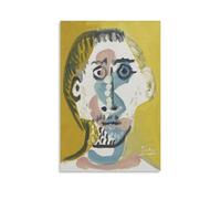 Pablo Picasso Wall Art -Man's Head Poster Art Print Wall Photo Hanging Picture Family Bedroom Decor 16x24inch(40x60cm)