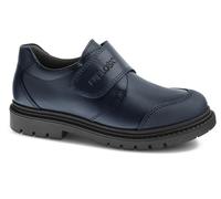 Pablosky Blue Leather Boys Schoolgirls with Adherent Closure, Navy, 3 UK