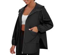 Pac a Mac Ladies Waterproof Women's Soft Touch Lightweight Jacket, Hooded Water Resistant Windbreaker for Walking & Commute Black