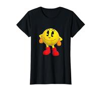 【PAC-Man】 PAC-Man World Re-PAC 002 T-Shirt, Women, Black, Large