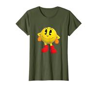 【PAC-Man】 PAC-Man World Re-PAC 002 T-Shirt, Women, Olive Green, Small