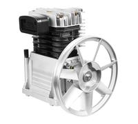 PAC Piston Air Compressor Pump Head, 960RPM Motor Compressor Pump Head Air Tool 3HP, with Twin Cylinder Oil Lubricated+ Silencer and Belt, for Gas Conveying Synthesis Refrigeration Separation (2065)