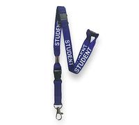 PAC Supplies Global 15mm Colourful STUDENT Printed Neck Lanyard With 3 Point (Triple) Safety Breakaway (Purple, 1)