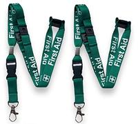 PAC Supplies Global 15mm Green First Aid Lanyard With 3 Point (Triple) Safety Breakaway & Detachable Buckle Clip (2)
