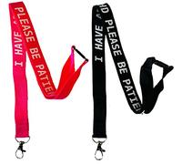 PAC Supplies Global ADHD Awareness Lanyard - I have ADHD Please Be Patient & Safety Breakaway - ADULT Size (Black)