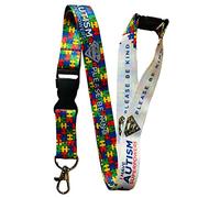 PAC Supplies Global Childrens Sized Fun Neck Lanyards With Safety Breakaway - Made Exclusively For Children (I Have Autism Super Powers)