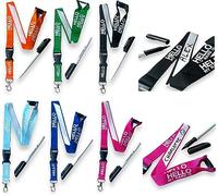 PAC Supplies Global HELLO MY NAME IS ... Personalised Lanyard With Safety Breakaway & Black Marker Pen (Blue, 10)