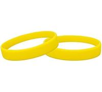 PAC Supplies Global Ltd 10 Pack Adult Silicone Yellow Wristbands