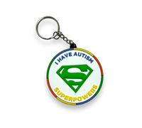 PAC Supplies Global Ltd Autism Awareness 3D Visual Keyring, 'I Have Autism Super Powers'