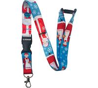 PAC Supplies Global Mrs Claus Festive Christmas Neck Lanyard With safety Breakaway & Detachable Buckle Clip
