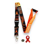 PAC Supplies Global Multiple Sclerosis Awareness Badge and Lanyard Set, Pin Included
