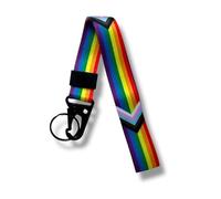 PAC Supplies Global Progress Pride Flag Lanyard, LGBTQ Wrist Strap (1)