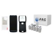 PAC Supplies Global Protective Bumper Case with Screen Protector and 20 Thermal Paper Rolls, compatible with SumUp Terminal (Black)