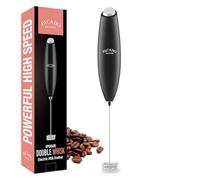 PACAHO Powerful Milk Frother with Double Whisk, Handheld Electric Foam Maker, Hand Mixer Wand, Portable Mini Blender Foamer Stirrer for Coffee, Latte, Matcha,Hot Chocolate