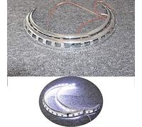 PACASK Motorcycle New Brake Rotor Covers LED Light Ring Of Fire For Honda Goldwing GL1800 2001-2014 (White)