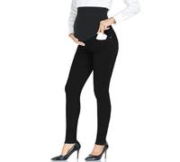 PACBREEZE Women's Maternity Jeans Over Belly Skinny Stretchy Denim Pants Comfy Slim Pregnancy Pants, 05: Black, S