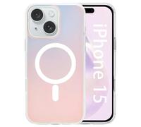 Pacciculn for iPhone 15 Magnetic Case Cover Compatible for Magsafe Holographic Iridescent Color Changing Effect Shockproof Cute and Unique for Women and Girls