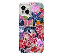 Pacciculn for iPhone 16 Pro,Coastal Beach Marine Life Ocean Sea Turtle Dolphin Coral Seashell Collage Scratch Resistant Shockproof Cover Colorful Phone Case for Teens Girl Women Boy
