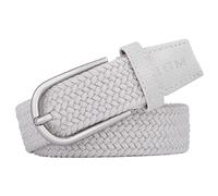 PACDE Western Candy Colours Elastic Braided Women Canvas Belt Woven Sknny Slim Stretch Women Belt(White,for34-35" waist size