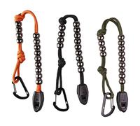 Pace Count Beads - Military & Army Ranger Navigation Beads | Distance, Hiking & Land Navigation | 550 'Survival Cord', Carabiner Clip, Emergency Whistles (Green)