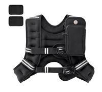 PACEARTH Ankle/Wrist Weighted Vest, 9.1 kg Body Weight Vest with Reflective Stripe, Adjustable Size Workout Equipment for Strength Training, Walking, Jogging, Running for Men Women