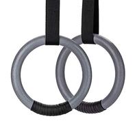 PACEARTH Gymnastic Rings 1100lbs Capacity with 14.76ft Adjustable Buckle Straps Pull Up Exercise Rings Non-Slip Rings for Home Gym Full Body Workout
