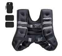 PACEARTH Weighted Vest,7.3 kg Weight Vest with Reflective Stripe, Body Weight Vests for Women, Men, Weight Loss Workout, Strength Training, Running, Walking, Jogging