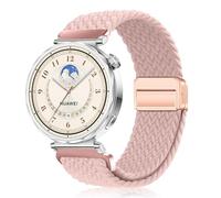 PaceBid 18mm Braided Straps for Huawei Watch GT 6 41mm/Watch5 42mm/GT 5 Pro 42mm/GT 5/GT4, Magnetic Nylon Watch Band for Garmin Venu 4 41mm/Venu 3S/Forerunner 265S/255S Music/Venu 2S - Pink
